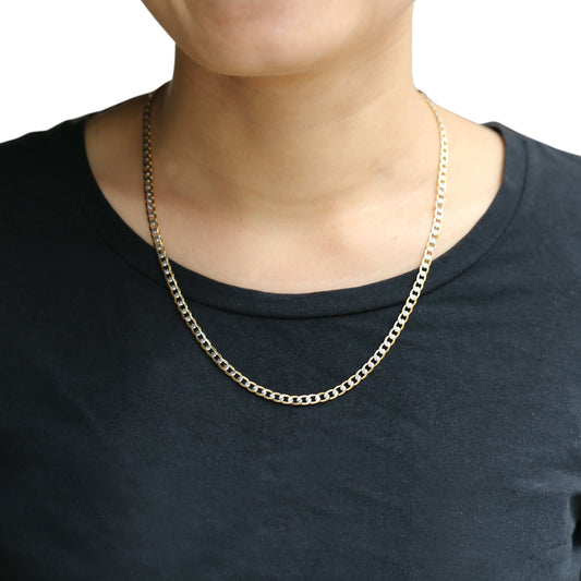 Trendsmax Gold Color Chain Necklace For Men Women Cuban Link Chain Male Necklac image 0