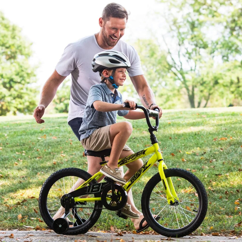 18 In. Rock It Boy Kids Bike, Neon Powder Yellow Carbon Bike Frame image 5