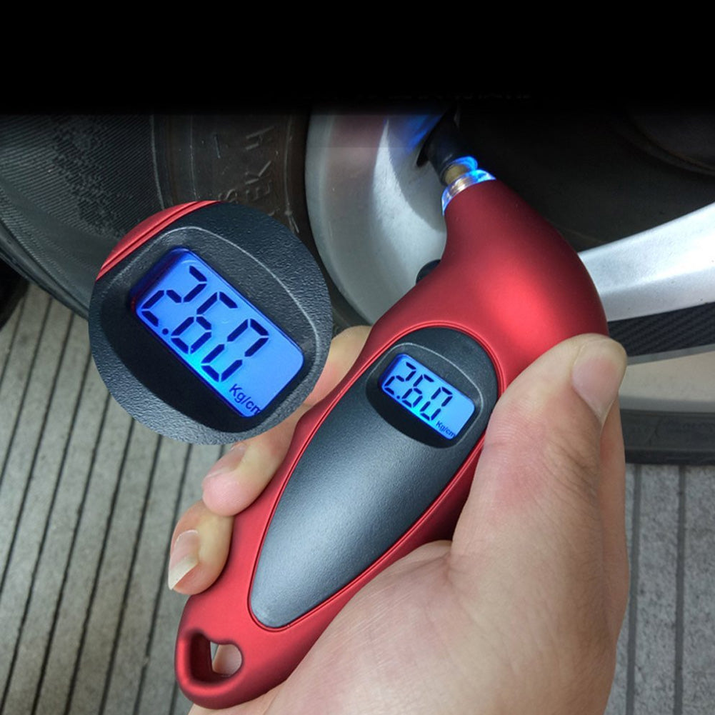 New Digital Tire Pressure Gauge Backlight LCD Tyre Air Monitoring Meter 150PSI image 0