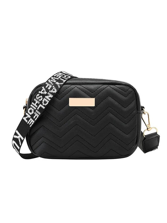 Wave Embroidery Square Bag Shoulder Strap With Printed Large Capacity Shoulder image 0