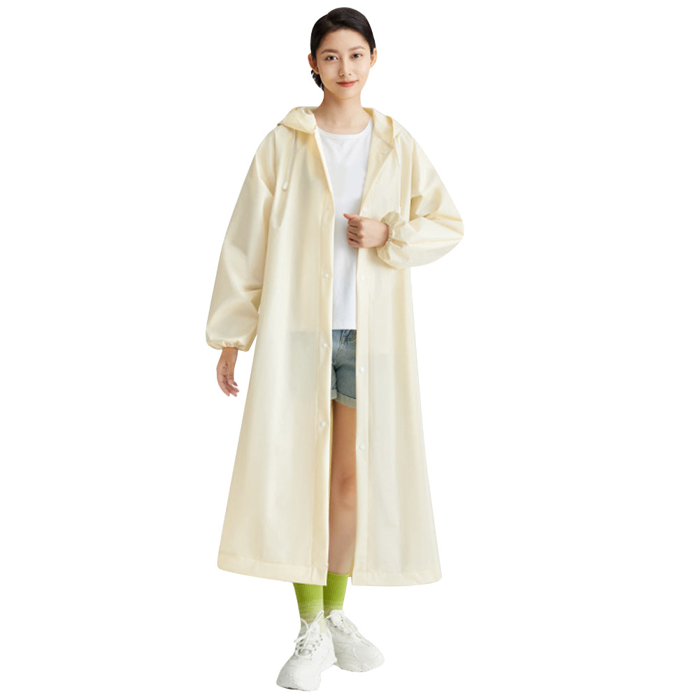 Adult Long Raincoat Reusable Waterproof Rain Coat Windproof EVA Rain Coat Draws image 7