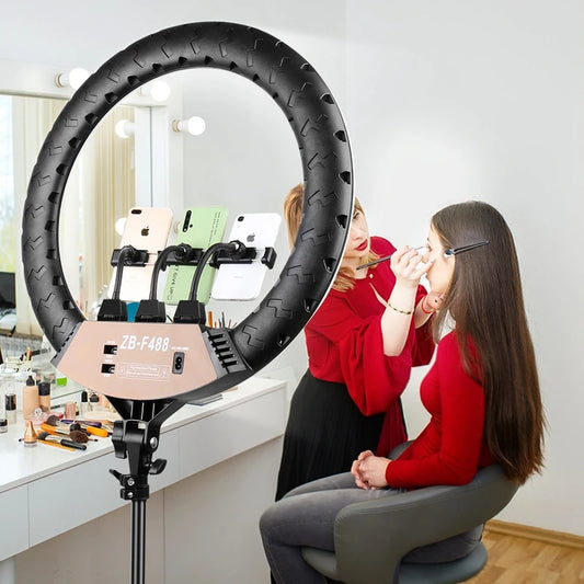 22" LED Light Rings 3200-6500K Color Temperature 0-100% Brightness With 2M Powe image 0