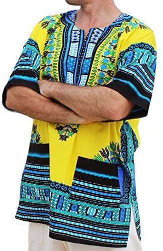 New 2024 Men's Summer Casual Short Sleeve Tops Shirt Fashion Design African Tra image 0