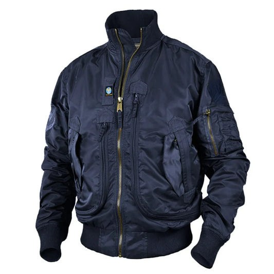 Men Climbing Ma-1 Jackets Big Pocket Pilot Baseball Working Clothes Coat Armygr image 0