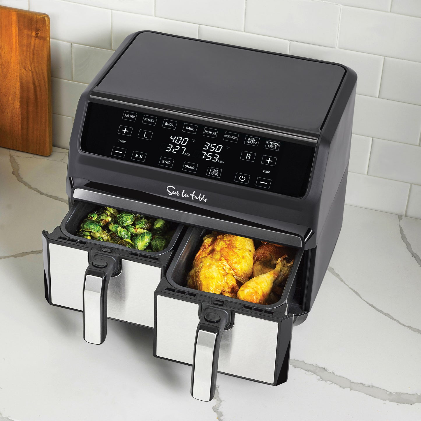 Sur La Table Digital 8 Quart Double Basket Air Fryer with Multi Cook image 3