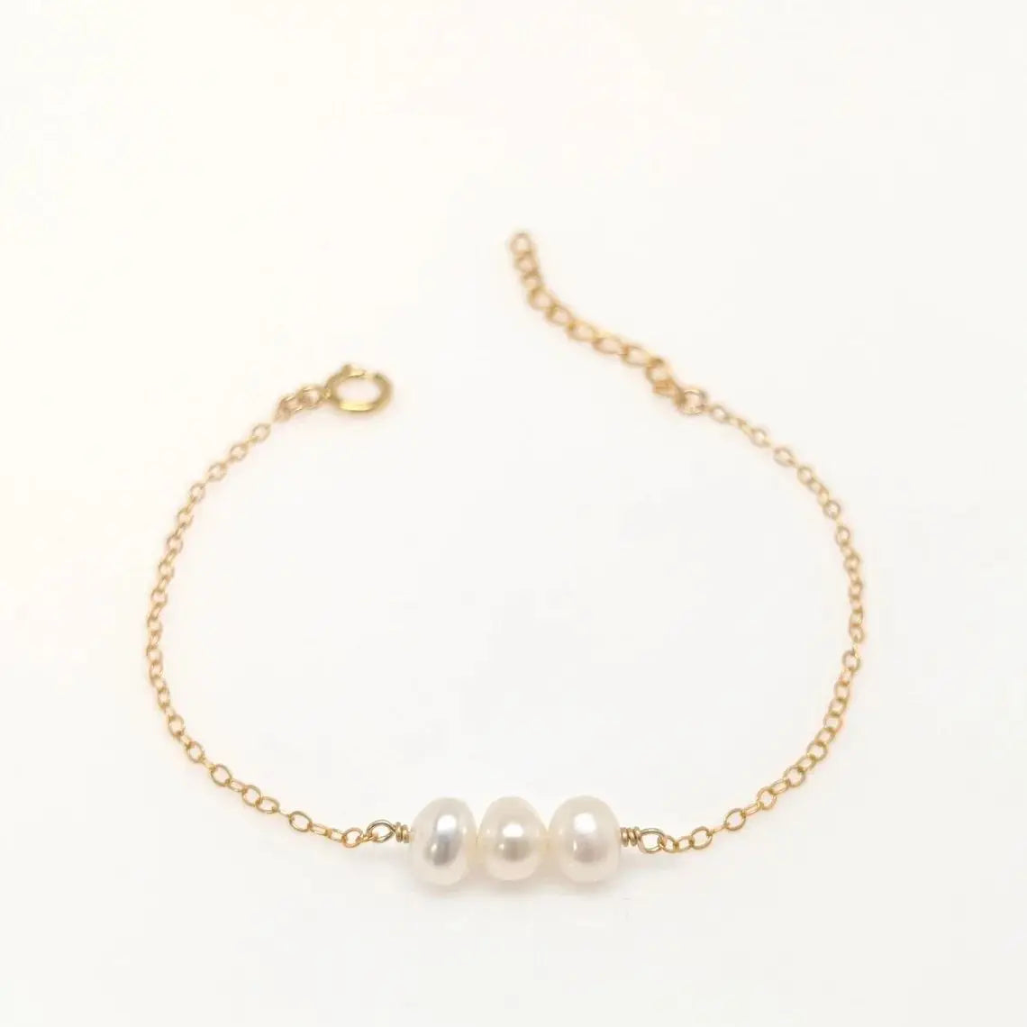 CCGOOD Natural Freshwater Pearl Bracelets Gold Plated 18 K Bracelet for Women M image 2