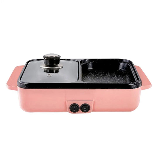 110V/220V 1200W 2 IN 1 Electric Hot Pot Cooker BBQ Grill Multicooker Electric B image 0