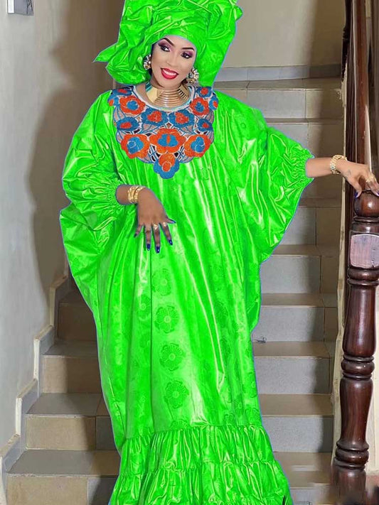 Stones Bazin Riche Long Dresses For African Women Wedding Elegant Women Origina image 0