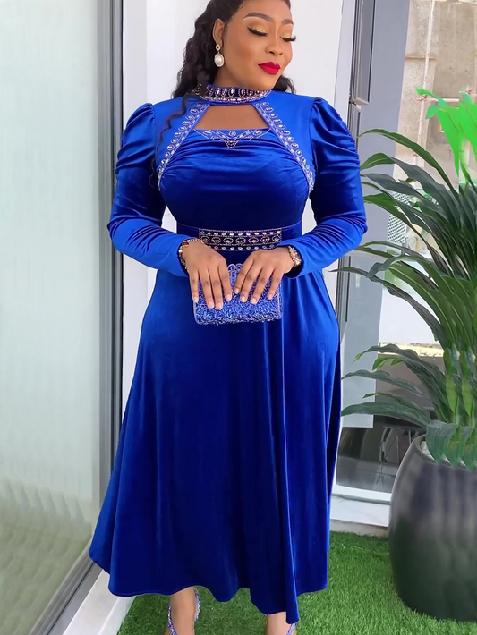 Plus Size Dubai Luxury Wedding Party Dresses for Women 2024 New African Evening image 0