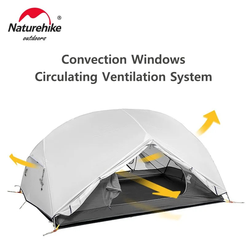 Naturehike Mongar 2 Tent 2 Person Backpacking Tent 20D Ultralight Travel Tent W image 9