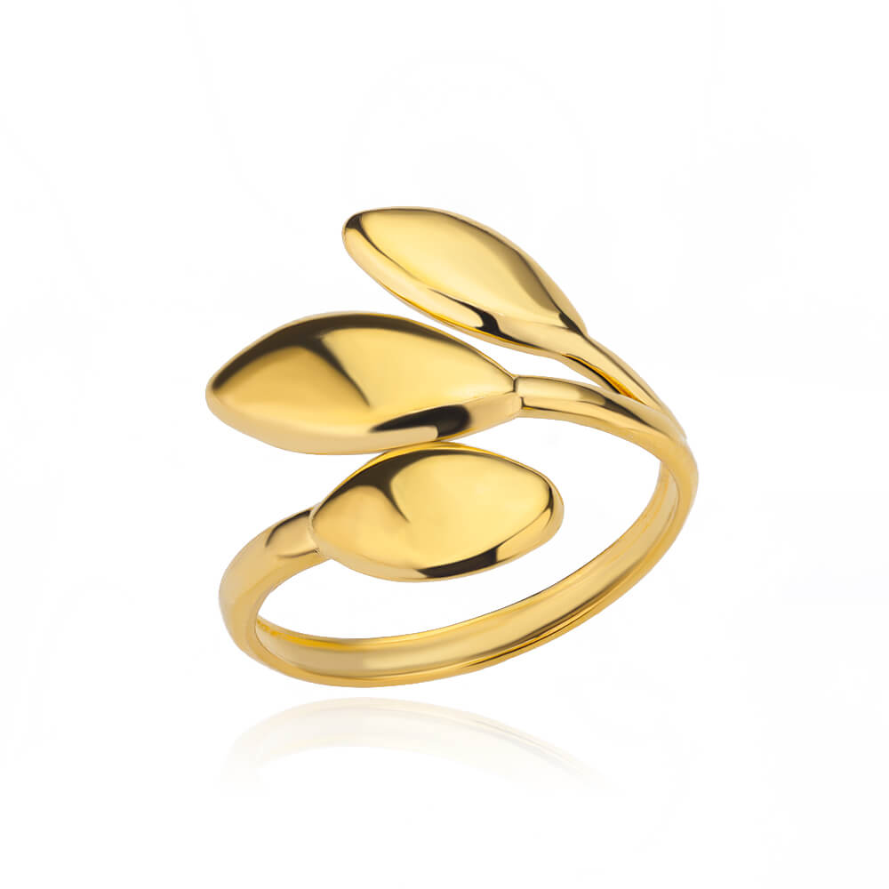 48 Style Women Stainless Steel Rings Gold Color Hollow Out Geometric Open Ring  image 3