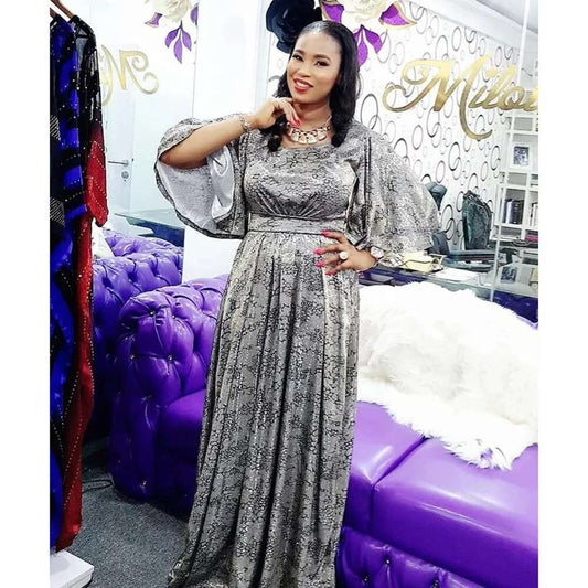 High Quality Abayas Maxi Dresses For Women Crew Neck Half Sleeve Party Fashion image 0