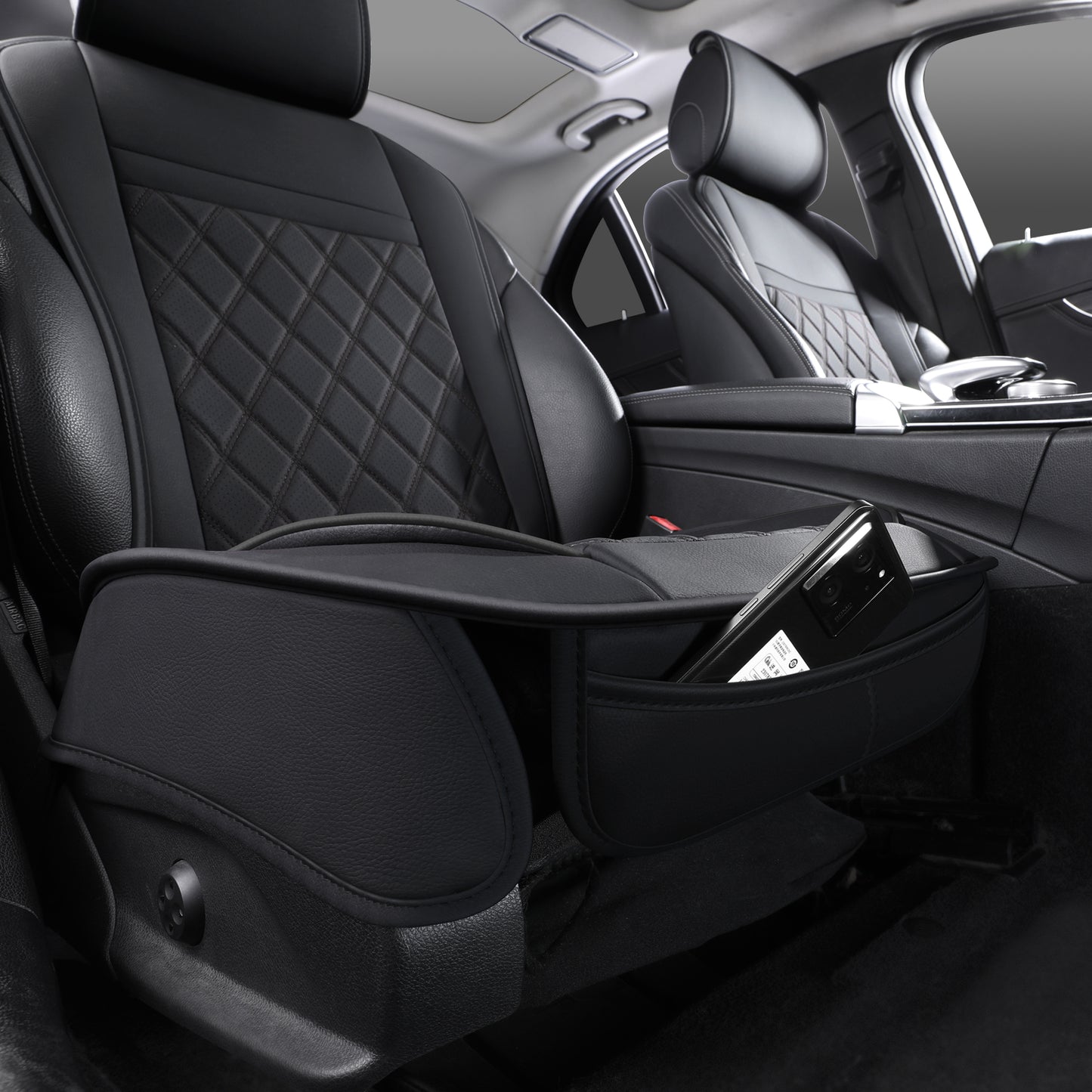 Car Seat Cover, Automotive Seat Covers & Accessories, Front Seat Covers in Blac image 12