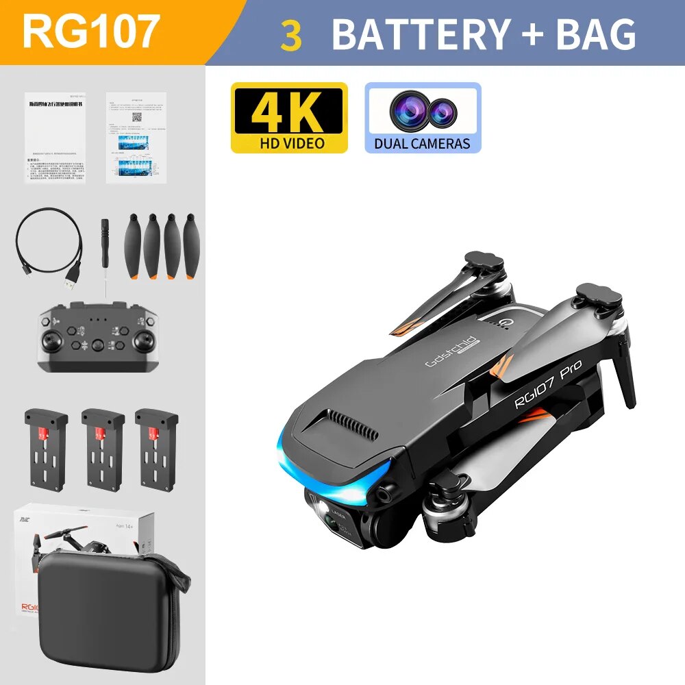 2023 RG107 Mini Drone Obstacle Avoidance HD drone 4k profesional Dual Camera Op image 3