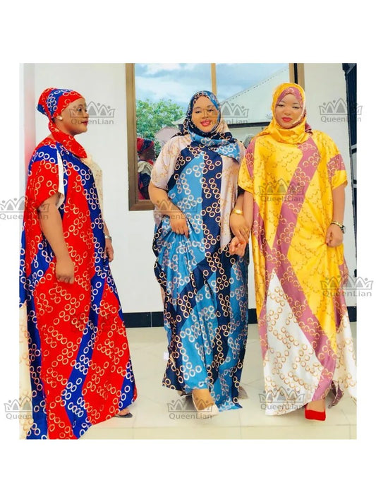 Length：150cm,Bust:190cm Free Size New  Chiffon Super  African  Dashiki Traditio image 0