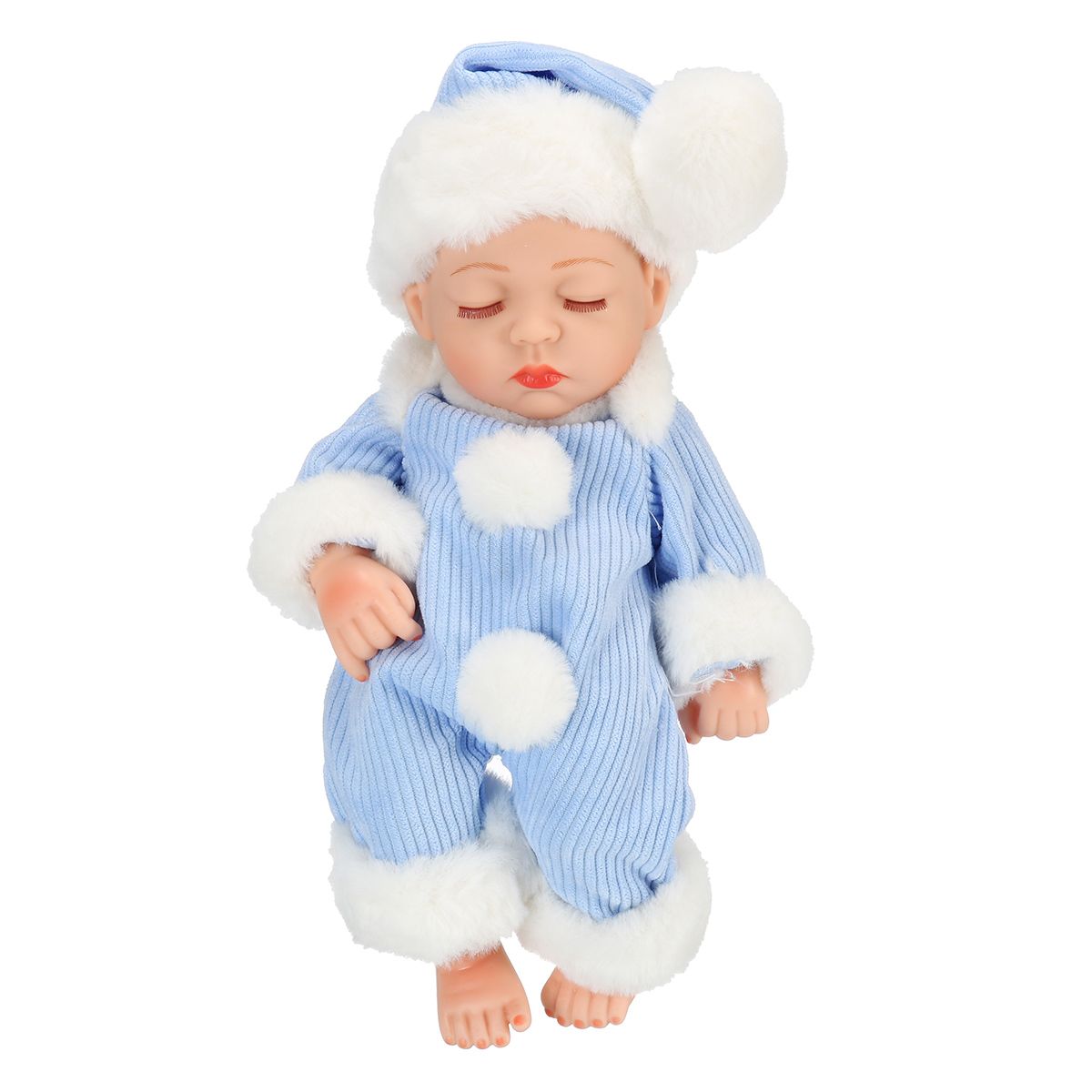 11inch Sleeping Baby Doll With Hat Rebirth Doll Realistic Baby Dolls Handmade Gi image 7