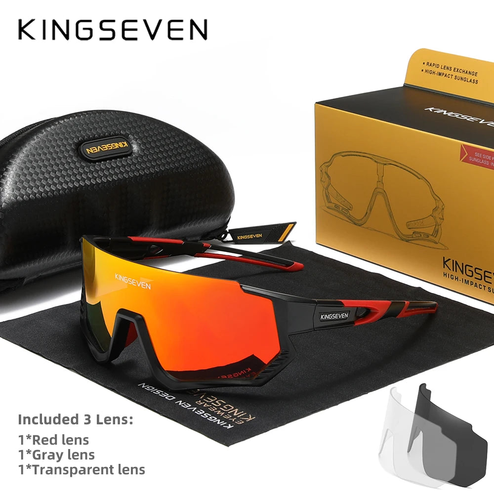 Ship From USA KINGSEVEN Brand Cycling Sunglasses Men Women Mtb Bicycle Glasses image 3
