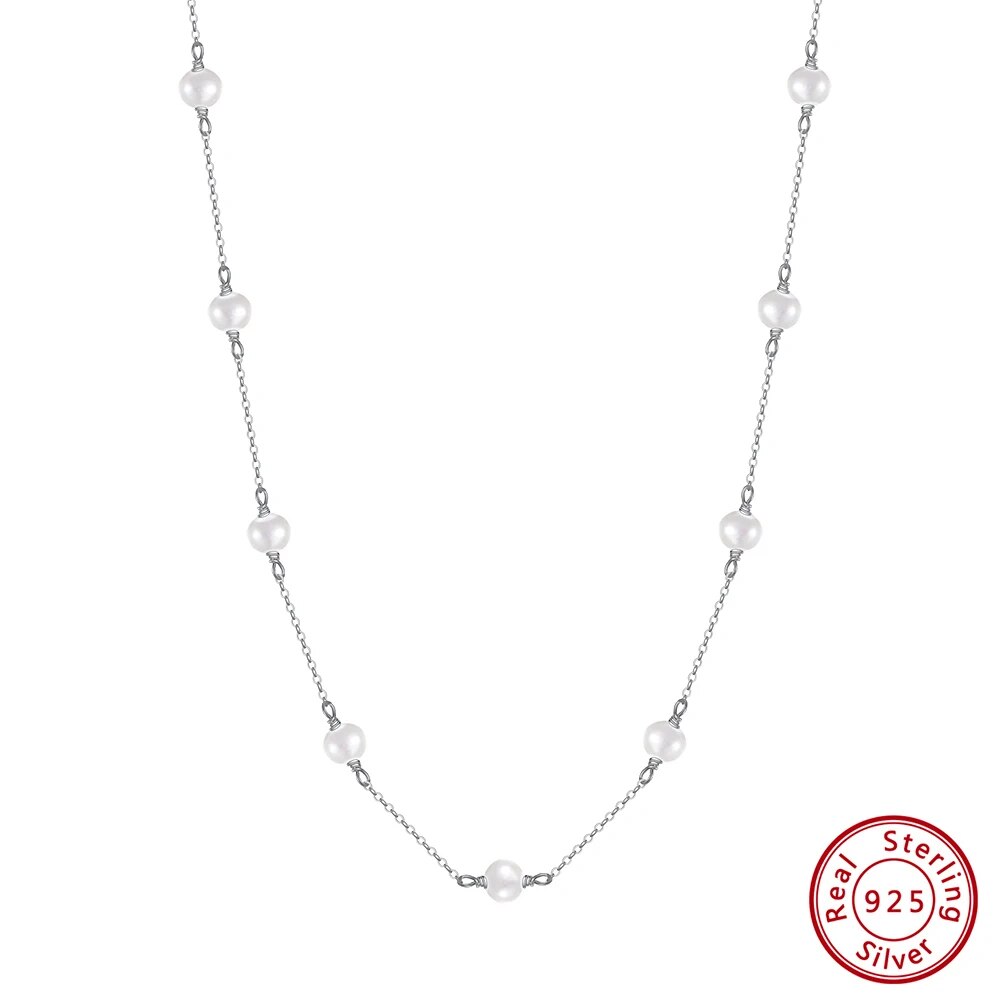 EFFIE QUEEN 14K Gold Plated Natural Baroque Pearl Choker Necklace for Women 925 image 0
