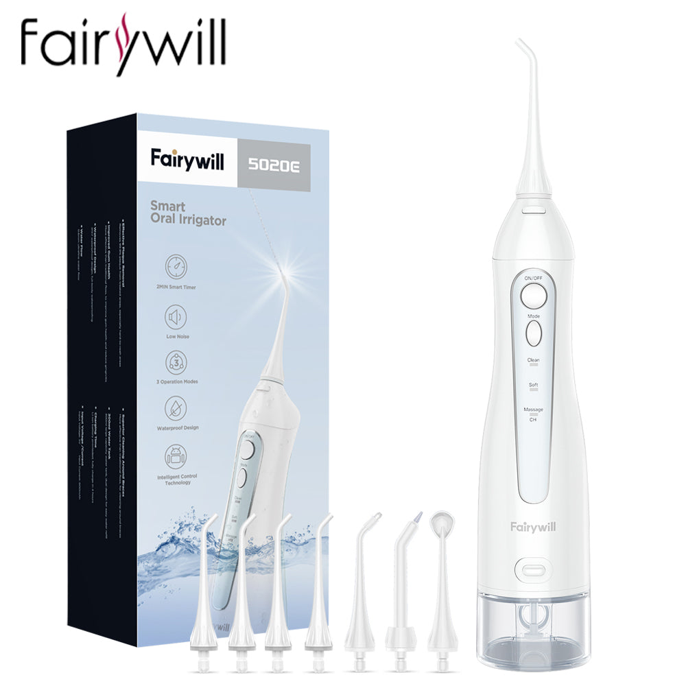 Fairywill Water Flossers for Teeth 300ML Oral Irrigator Rechargeable Portable D image 1