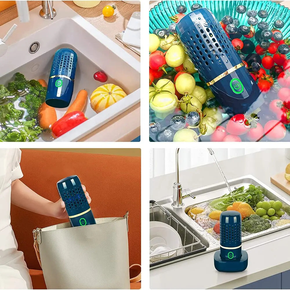For Ultrasonic Fruit Vegetable Washing Machine Capsule Wireless Food Cleaner Su image 7