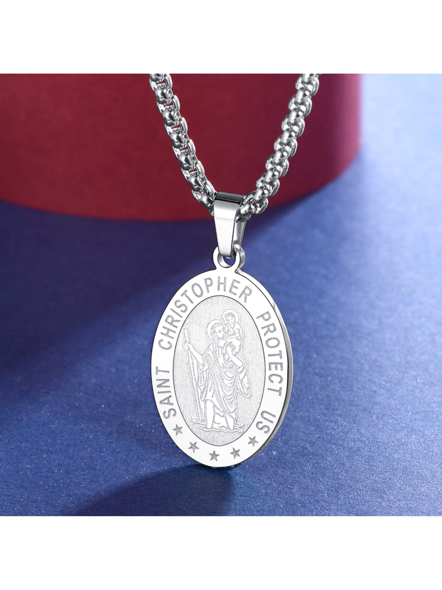 FaithHeart Saint Christopher Necklace for Men Women Stainless Steel/Gold/Black  image 15