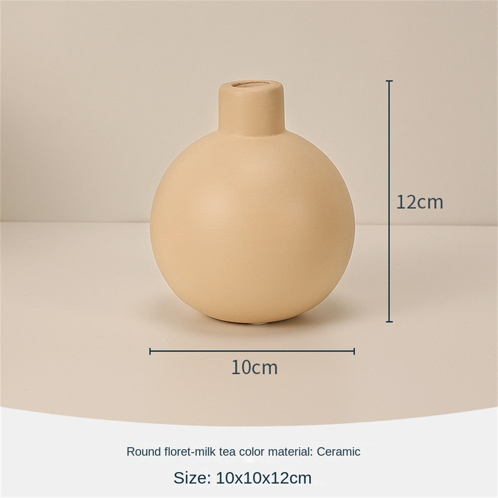 Nordic Sphere Electroplating Gold Golden Ceramic Vase Plating Golden Ball Ceram image 2
