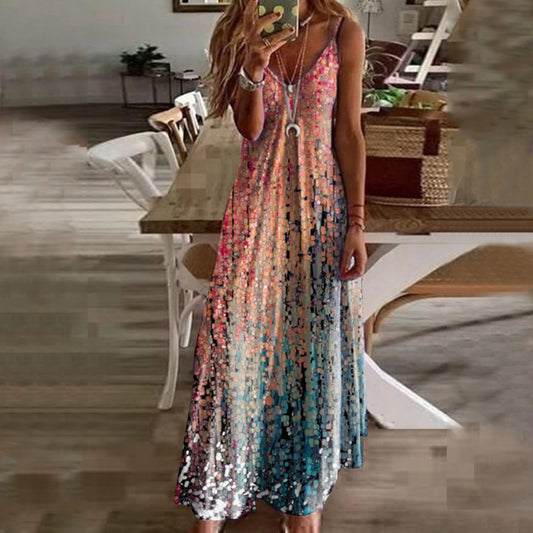 Dresses Wedding Party Bridesmaid Summer Sleeveless Long Dresses Boho Casual Sun image 0