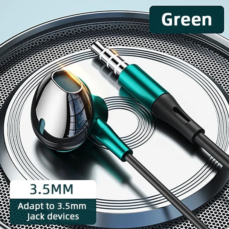 USB Type C Headphone HiFi Bass Stereo Volume Control Mic 3.5mm Wired Earbuds Fo image 5