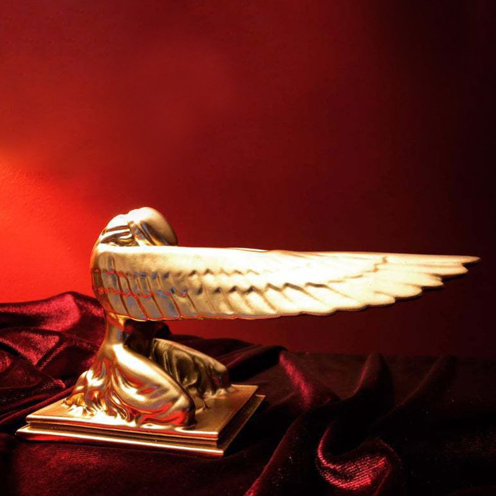 Ark Angel Statue Innovative Ark Angel Statue Decorative Resin Figurine Gold Fin image 5