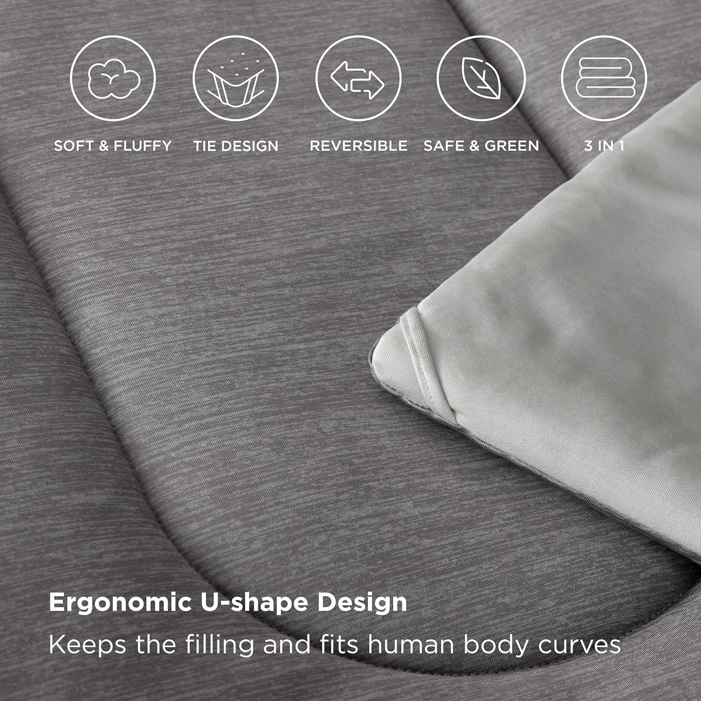 Bedsure Comforter Set - Cooling and Warm Bed Set, Reversible All Season Cooling image 5