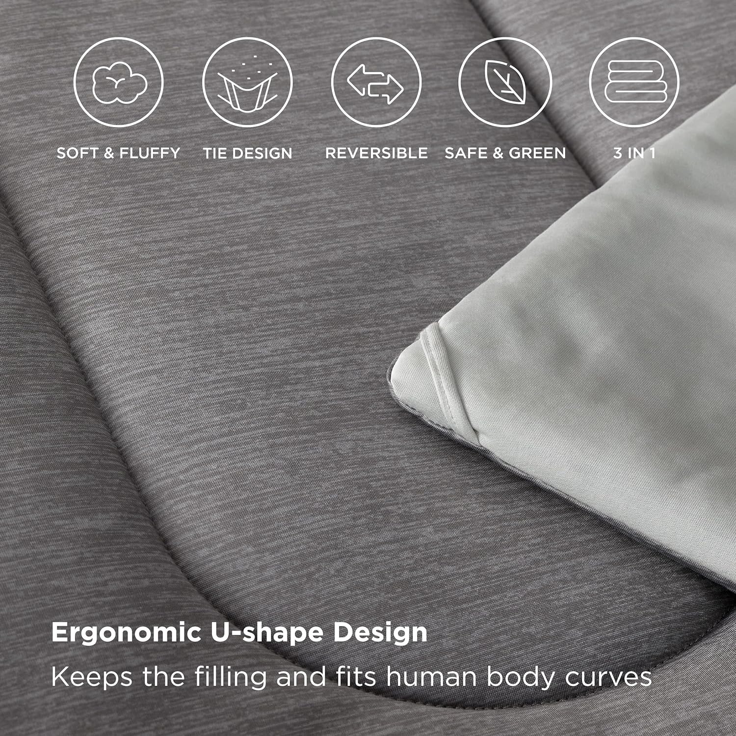 Bedsure Comforter Set - Cooling and Warm Bed Set, Reversible All Season Cooling image 5