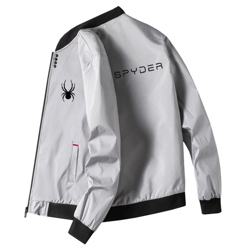 Spring Autumn Man Coats White Streetwear Fashion Stand Collar Bomber Jacket Men image 0
