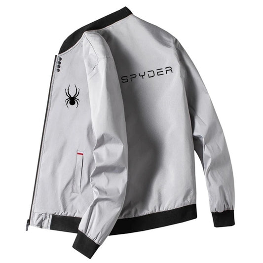 Spring Autumn Man Coats White Streetwear Fashion Stand Collar Bomber Jacket Men image 0