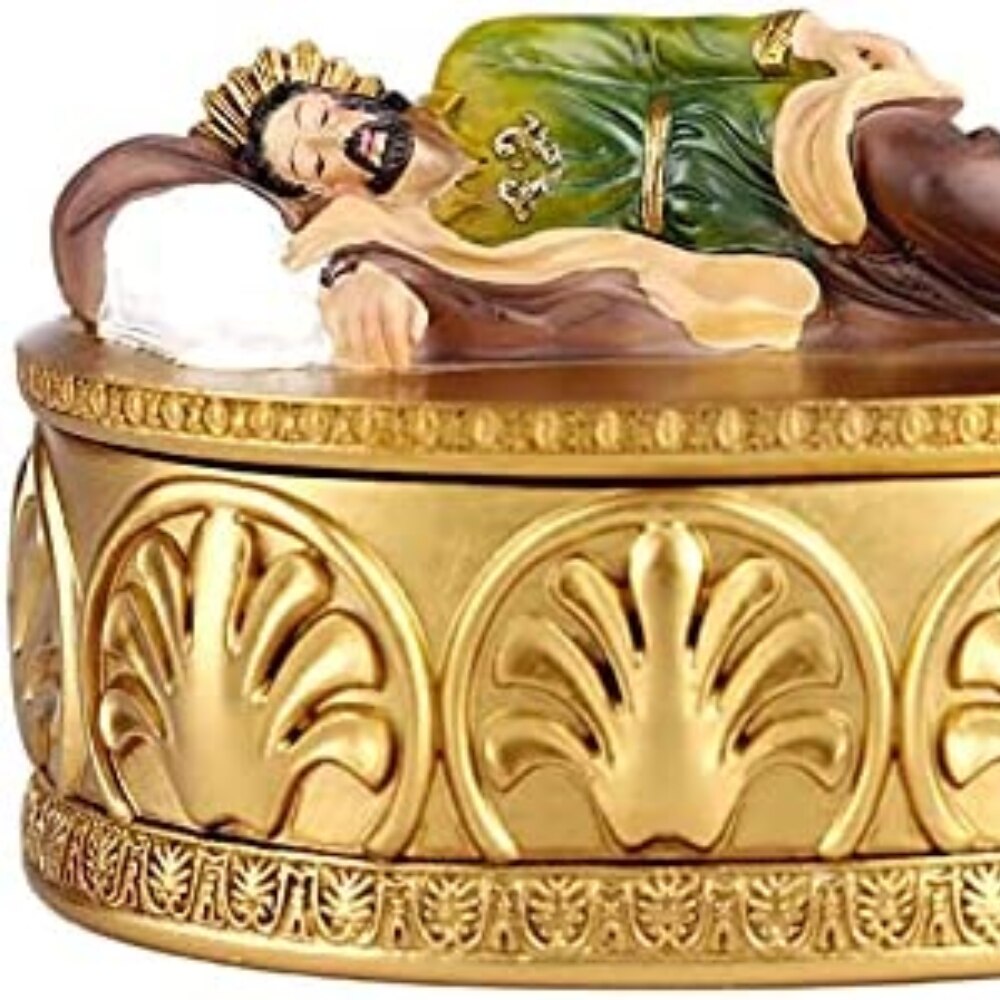 Golden Sleeping St Joseph Statue Rosary Boxes Sleeping St Joseph Statues image 5