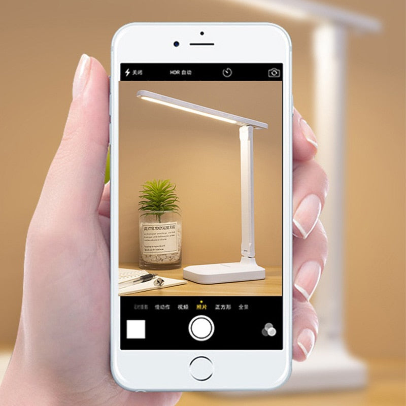 4000mAh Chargeable Folding table lamp eye protection touch dimmable LED lamp be image 5