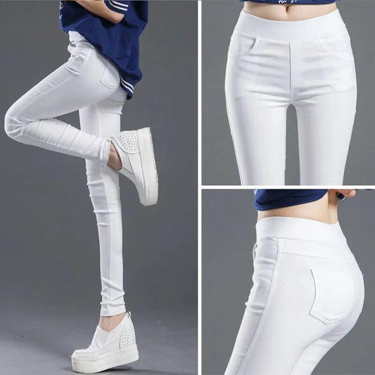 Women Summer Elastic Casual Stretch Skinny Leggings Slim Pencil Pants image 0