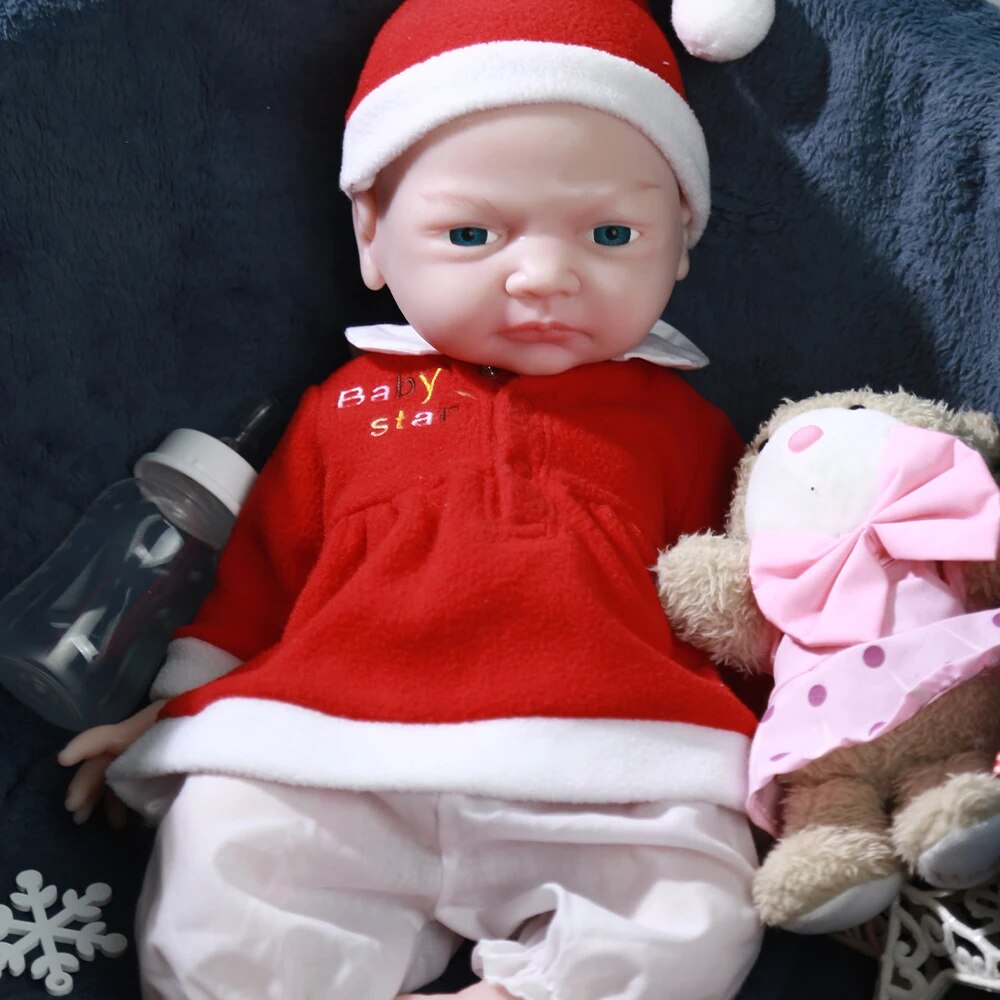 COSDOLL 2.6kg 45cm Reborn Baby Dolls Full Body Silicone Girl Baby Doll Lifelike image 2