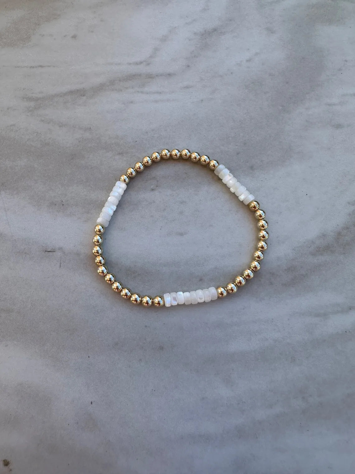 CCGOOD Freshwater Pearl Bracelets Gold Plated 18 K Beaded Shell Bracelet for Wo image 3