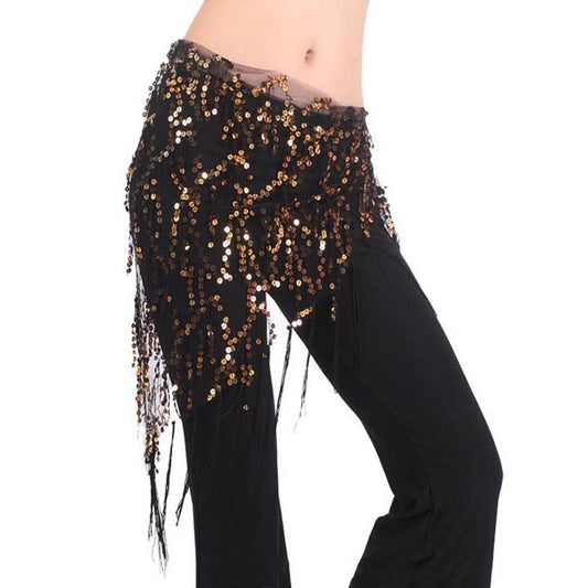 1PC Belly Dance Costumes Sequins Tassel Belly Dance Hip Scarf for Women Thailan image 0