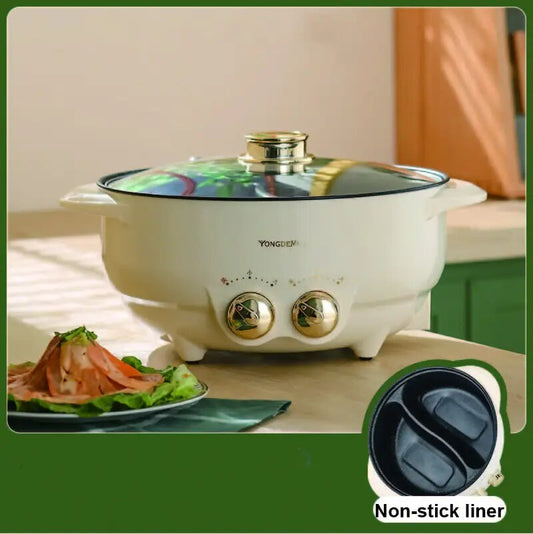 6L Electric Hot Pot Mandarin Duck Pot Non Stick Barbecue Integrated Pot Large C image 0