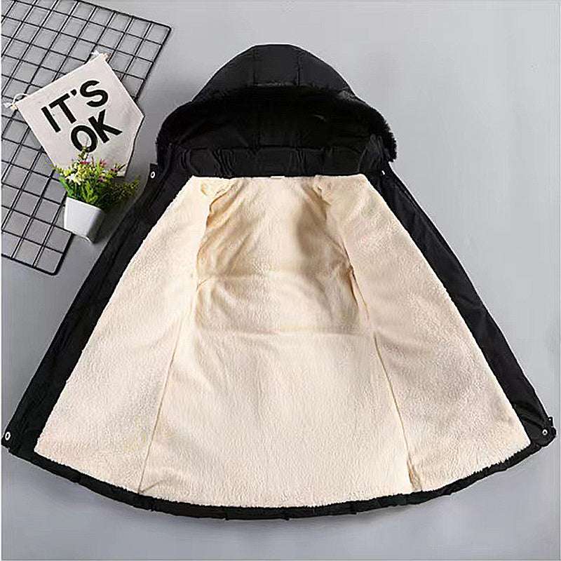 3 4 5 6 8 10 Years Winter Girls Coat Keep Warm Thicken Kids Jacket Hooded Zippe image 9