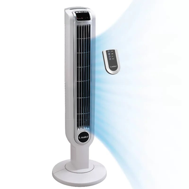 Lasko Portable 3-Speed Oscillating Tower Fan with Timer and Remote Control, 251 image 1