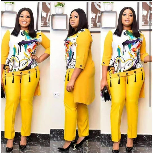 Dashiki African 2 Colors New Fashion Suit (Dress and Trousers)  Suit African Fo image 0