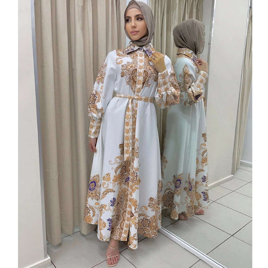 Ramadan Muslim Long Dress Dubai African Maxi Dresses Elegant Hijab Dress Women image 0