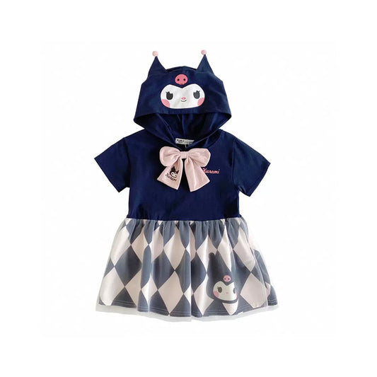 Cartoon Cute Sanrio Kuromi Melody Print Girls Princess Dresses For Leisure Kids image 0