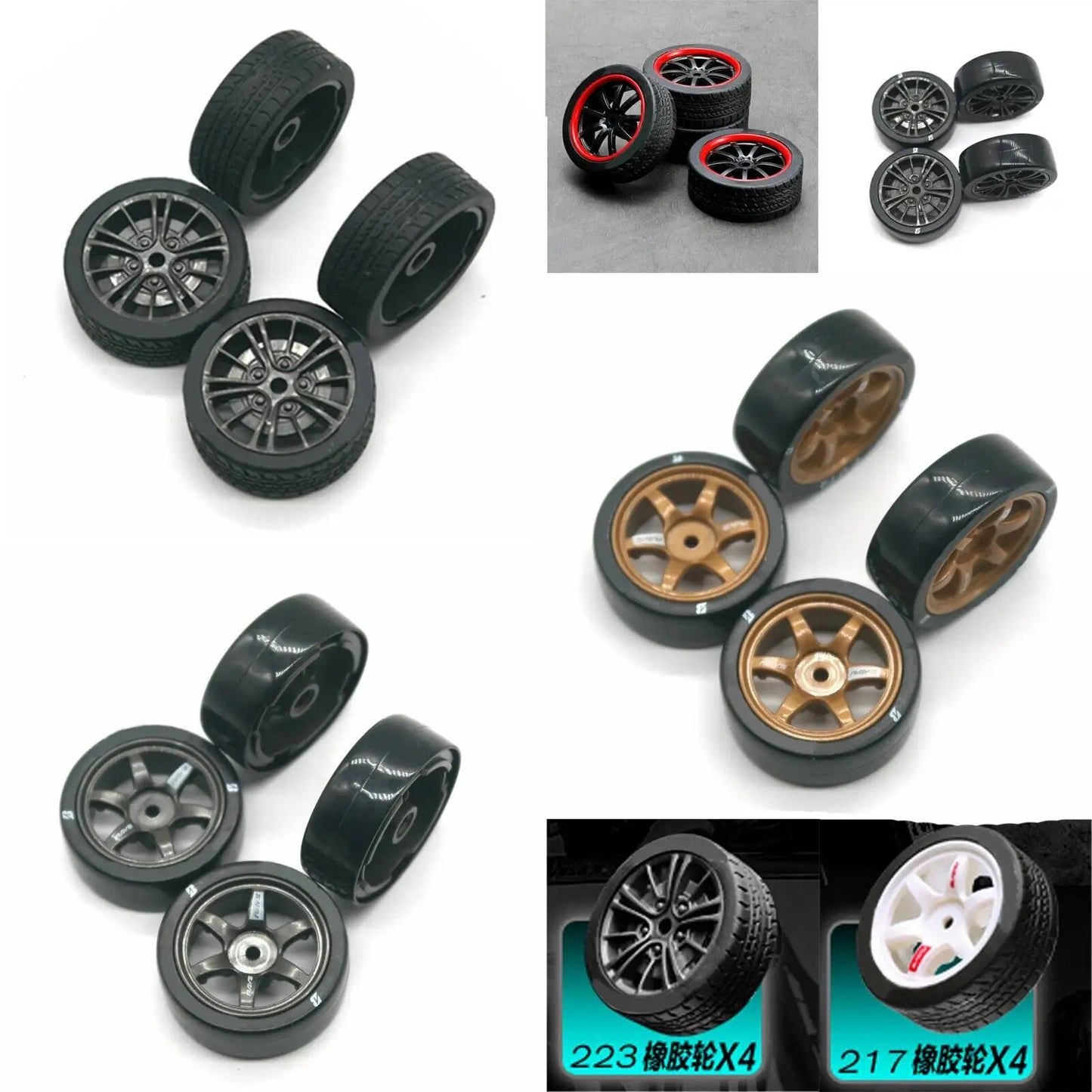 4PCS 1/16 Sports Car High Speed RC Wheel Hub Drift Racing Accessories for RC cr image 4