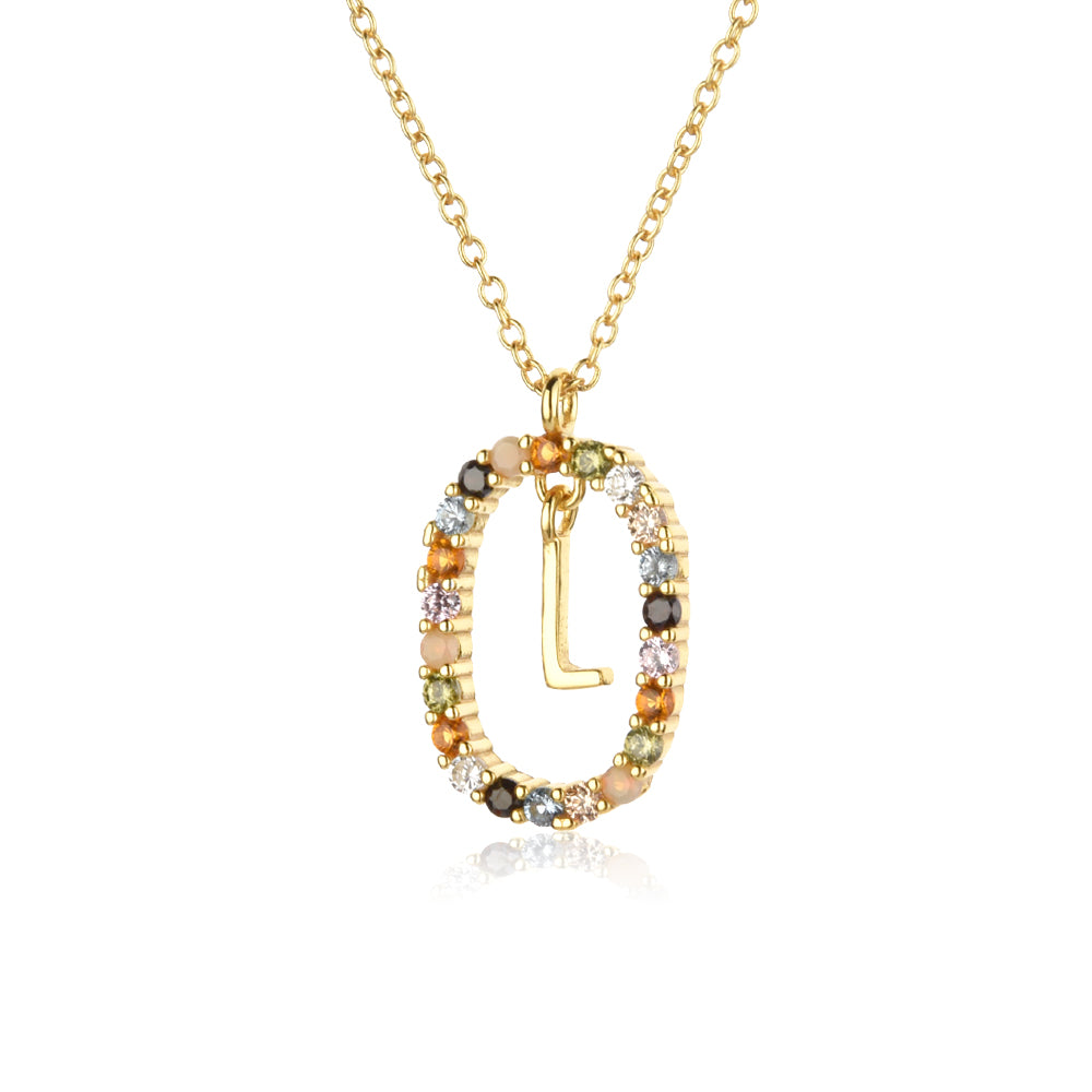 KIKICHICC 925 Sterling Silver Gold Letters E K T Alphabet Initial Long Chain Ne image 14