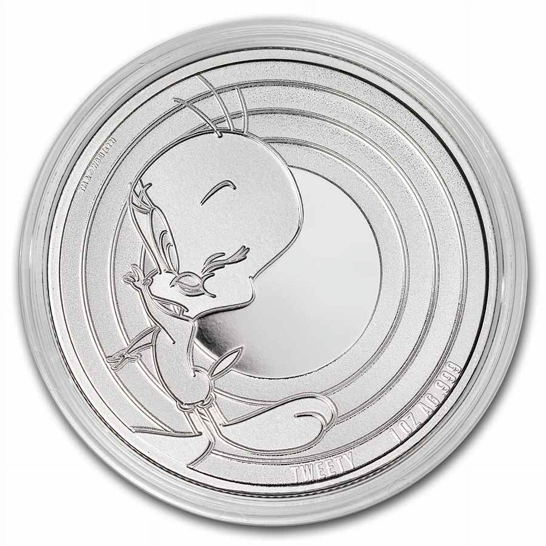 2023 Samoa 1 oz Silver Looney Tunes Tweety BU image 2