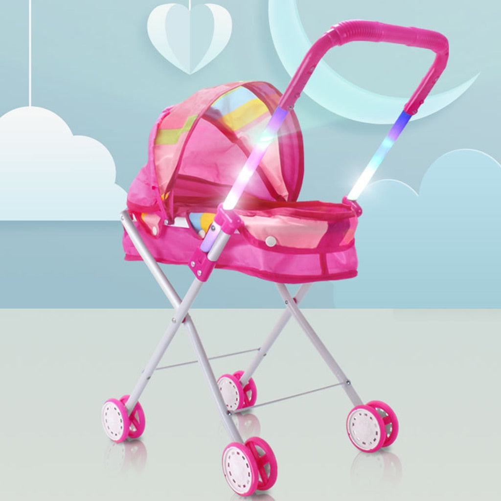 Portable Doll Stroller Applicable for 9-12inch Reborn Dolls or 25-30cm Baby Doll image 2