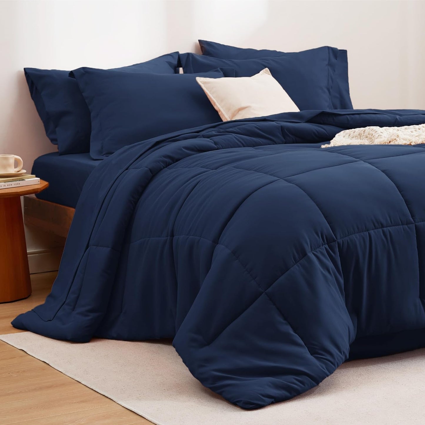 Bedsure Comforter Set - Reversible Queen Bed in a Bag with Comforters, Sheets,  image 7